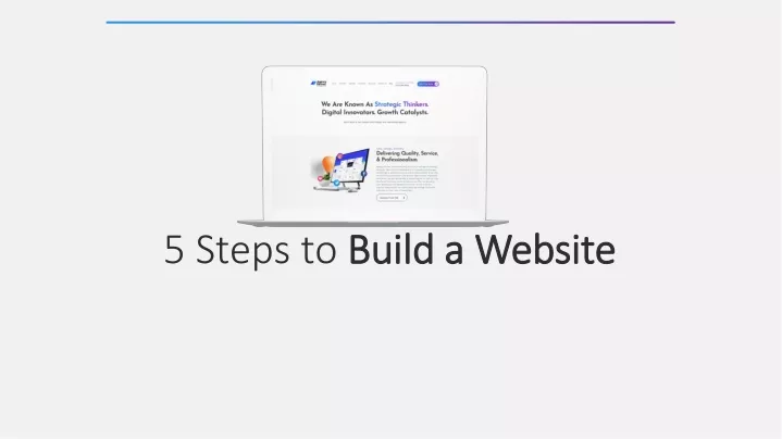 5 steps to build a website