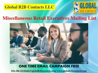 Miscellaneous Retail Executives Mailing List