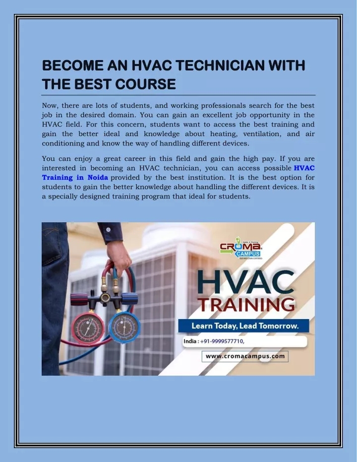 become an hvac technician with become an hvac