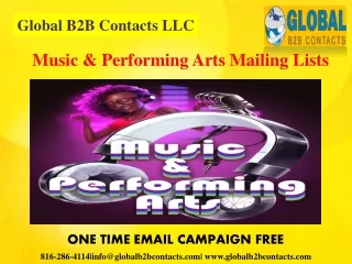 Music & Performing Arts Mailing Lists