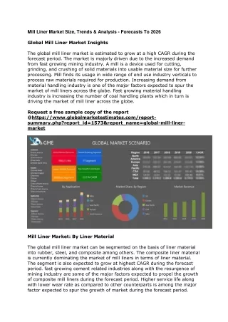 mill liner market size trends analysis forecasts