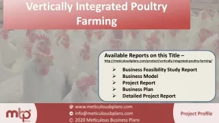 Vertically Integrated Poultry Farming Business