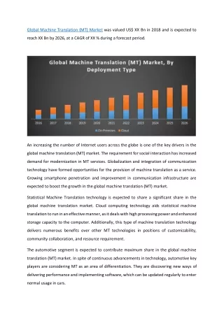 global machine translation mt market was valued