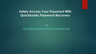 Safely Access Your Password With Quickbooks Password Recovery