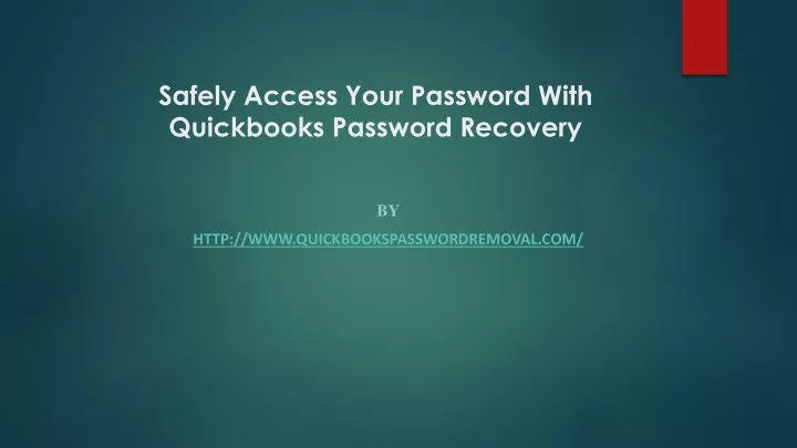 safely access your password with quickbooks