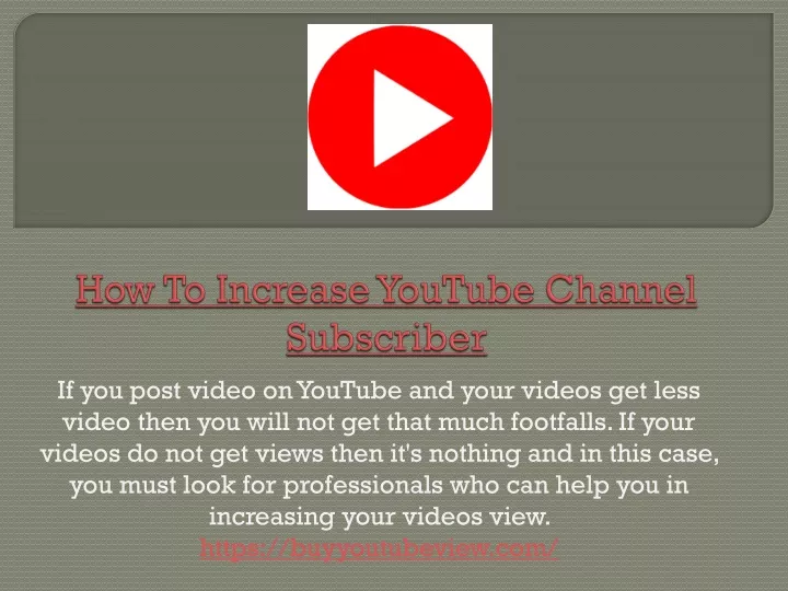 how to increase youtube channel subscriber