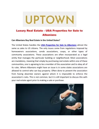 Luxury Real Estate - USA Properties for Sale to Albanians