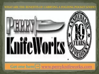 what are the benefits of carrying a folding pocket knife