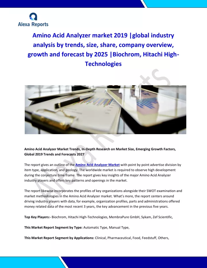 amino acid analyzer market 2019 global industry