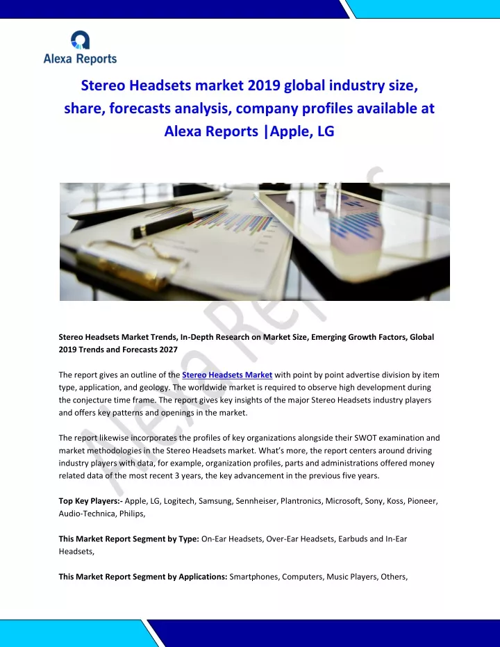 stereo headsets market 2019 global industry size