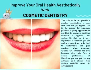 Improve Your Oral Health Aesthetically With Cosmetic Dentistry