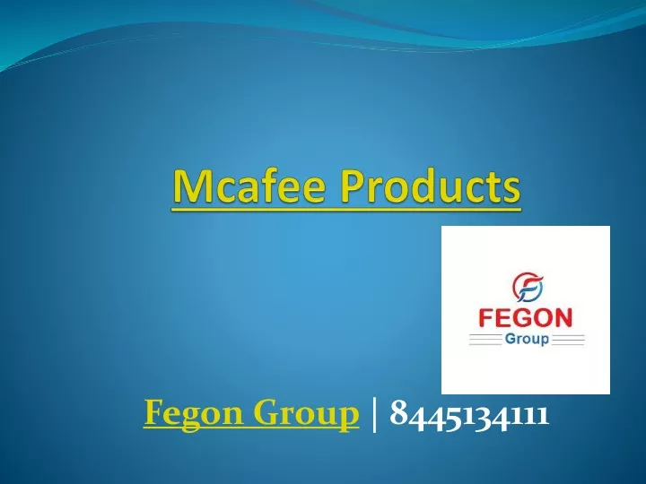 mcafee products