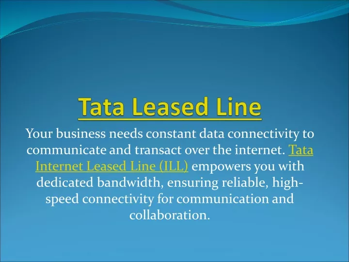 tata leased line