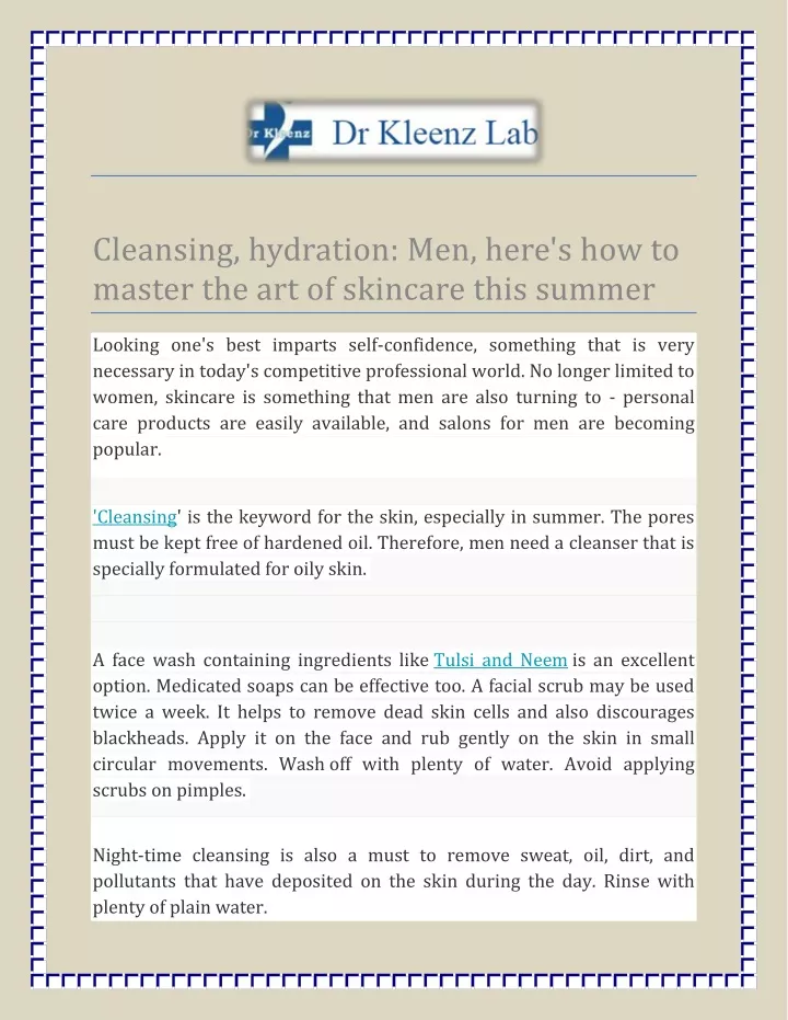 cleansing hydration men here s how to master