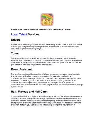 Local Talent Services