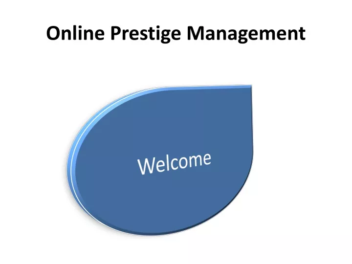 online prestige management