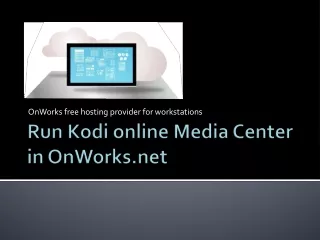 Kodi Media Center online by OnWorks.net
