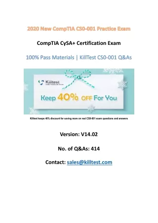 comptia cysa certification exam