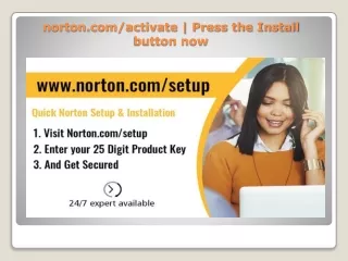 norton com activate press the install button now