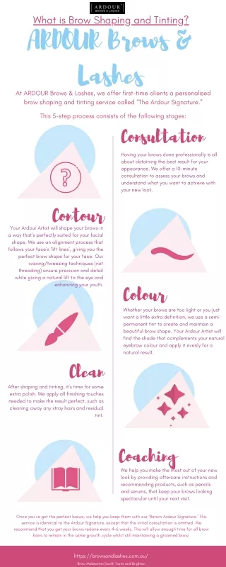what is brow shaping and tinting ardour brows