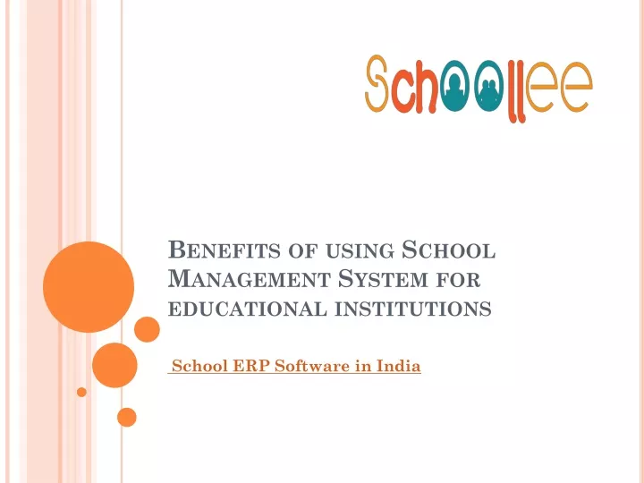 benefits of using school management system for educational institutions