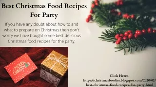 Best Christmas Food Recipes For Party