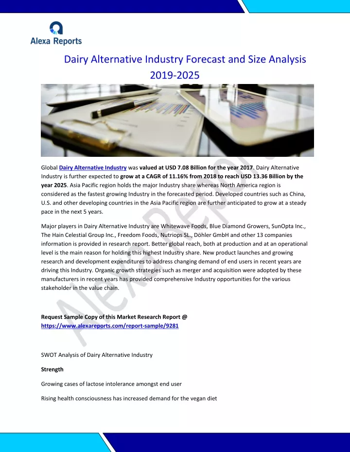 dairy alternative industry forecast and size