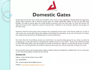 domestic gates