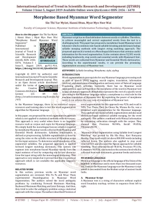 international journal of trend in scientific