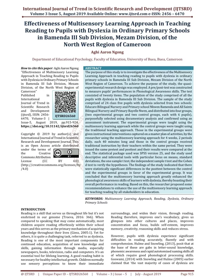 international journal of trend in scientific