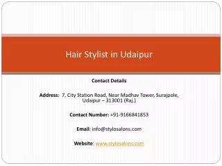 Hair Stylist in Udaipur