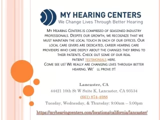 My Hearing Centers (Lancaster, CA)