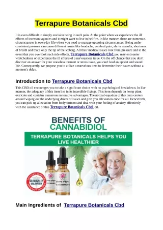 8 Stories You Didn't Know About Terrapure Botanicals Cbd