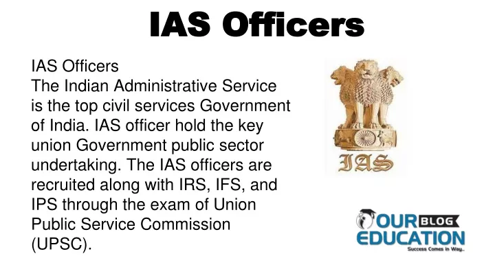 ias officers