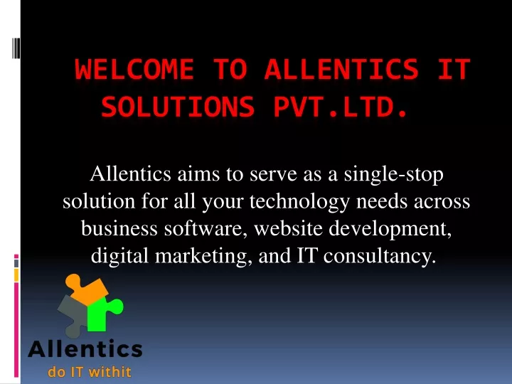 welcome to allentics it solutions pvt ltd
