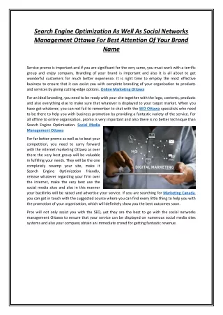 search engine optimization as well as social
