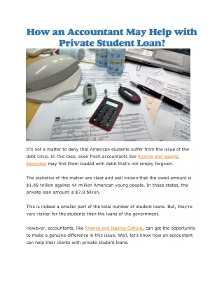 how an accountant may help with private student