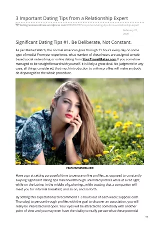 3 important dating tips from a relationship expert