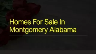 Homes For Sale In Montgomery Alabama