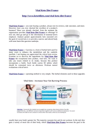 vital keto diet france