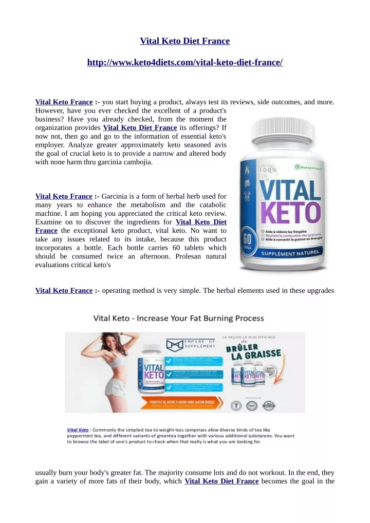 vital keto diet france