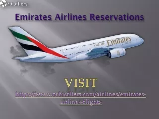 Emirates Airlines Reservations And Tickets Booking