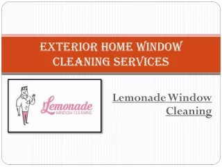 Exterior Home Window Cleaning Services