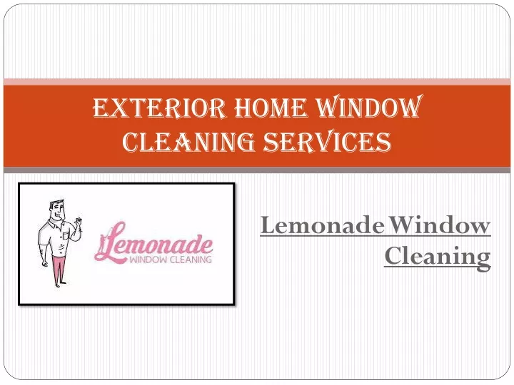 exterior home window cleaning services