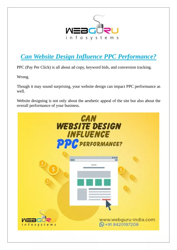 can website design influence ppc performance