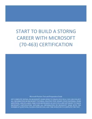 start to build a storng career with microsoft