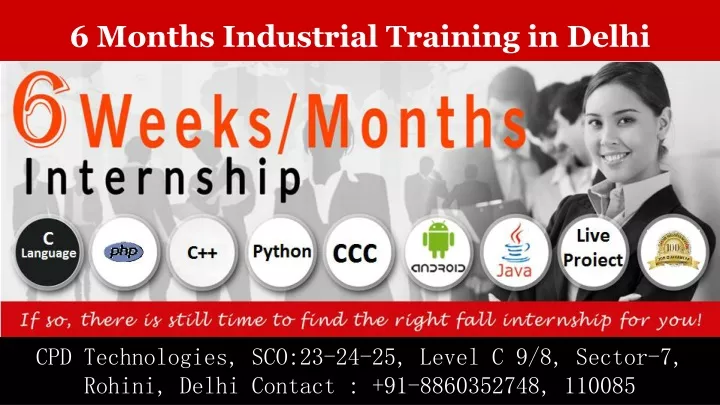 6 months industrial training in delhi