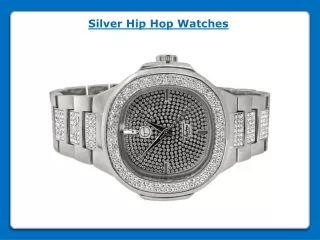 Silver Hip Hop Watches