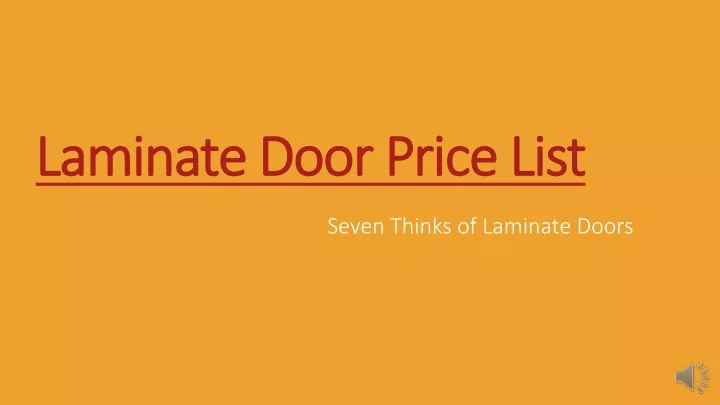laminate door price list