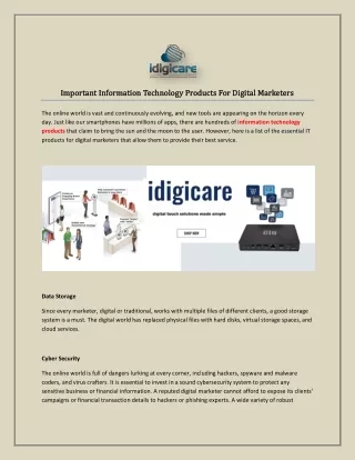 important information technology products